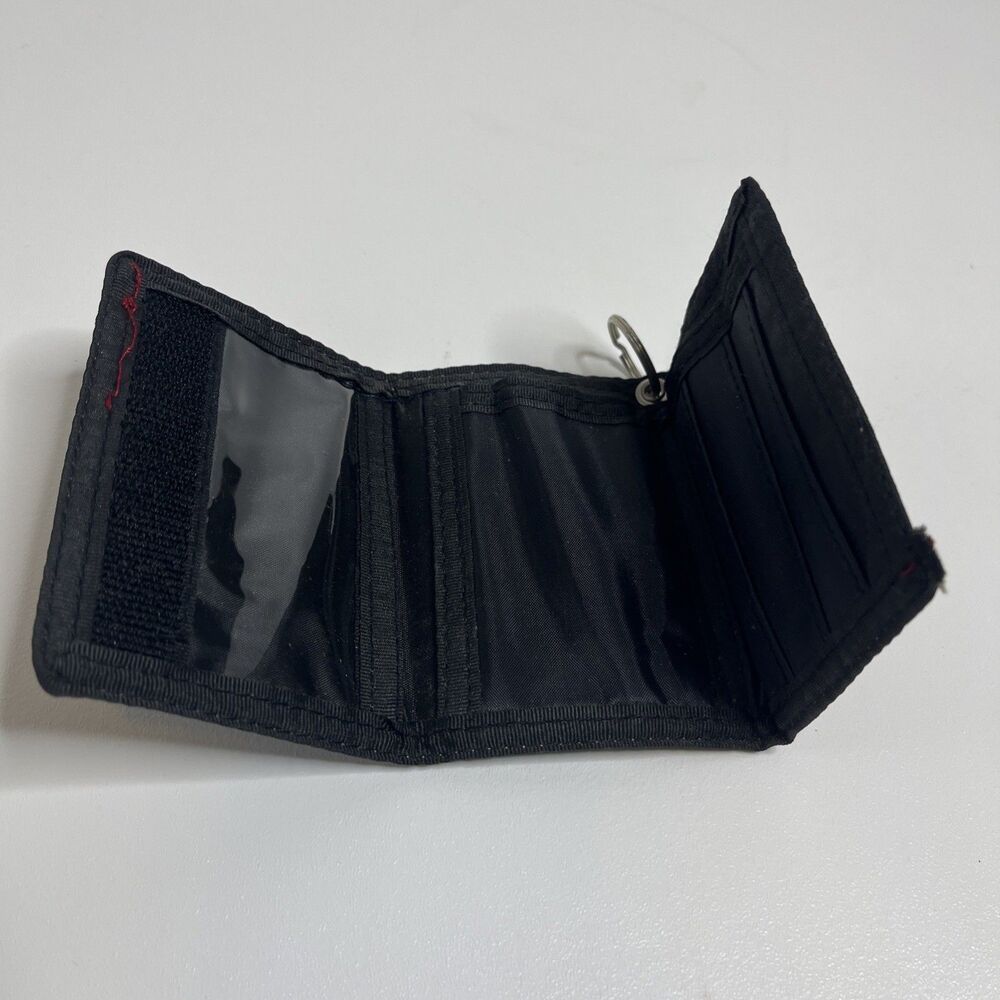 Vintage Y2K Paco Jeans Black Canvas Tri-Fold Wallet Streetwear - Picture 3 of 3